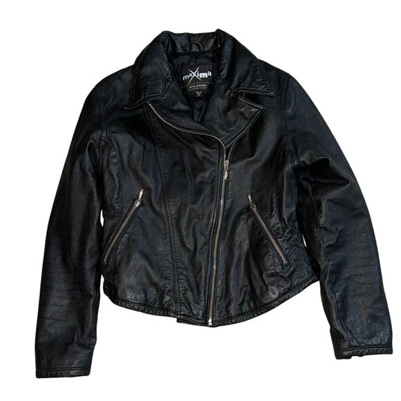 Wilson’s Leather Moto Biker Jacket Zippered Black Size M - Picture 7 of 7